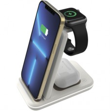 Зарядное устройство Canyon WS-304 Foldable 3in1 Wireless charger Cosmic Latte (CNS-WCS304CL)