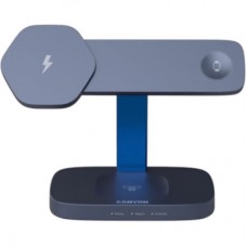Зарядное устройство Canyon wireless charger HEXAGON WCS-310 3in1 DarkGrey/Blue (CNS-WCS310DGBL)
