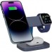 Зарядное устройство Canyon wireless charger HEXAGON WCS-310 3in1 DarkGrey/Blue (CNS-WCS310DGBL)