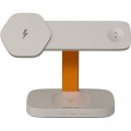 Зарядное устройство Canyon wireless charger HEXAGON WCS-310 3in1 LightGrey/Orange (CNS-WCS310LGOR)