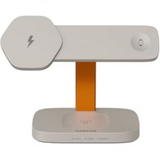 Зарядное устройство Canyon wireless charger HEXAGON WCS-310 3in1 LightGrey/Orange (CNS-WCS310LGOR)