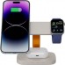 Зарядное устройство Canyon wireless charger HEXAGON WCS-310 3in1 LightGrey/Orange (CNS-WCS310LGOR)