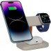 Зарядное устройство Canyon wireless charger HEXAGON WCS-310 3in1 LightGrey/Orange (CNS-WCS310LGOR)