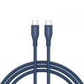 Дата кабель USB-C to USB-C 1.0m CC60SC10 60W Silicon Dark blue Canyon (CNS-CC60SC10DB)