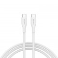 Дата кабель USB-C to USB-C 1.0m CC60SC10 60W Silicon White Canyon (CNS-CC60SC10W)
