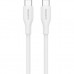 Дата кабель USB-C to USB-C 1.0m CC60SC10 60W Silicon White Canyon (CNS-CC60SC10W)