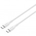 Дата кабель USB-C to USB-C 1.0m CC60SC10 60W Silicon White Canyon (CNS-CC60SC10W)