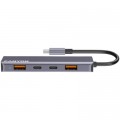 Концентратор Canyon hub DS-18 5in1 USB-C Grey (CNS-TDS18)