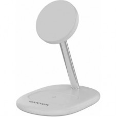Зарядное устройство Canyon wireless charger WCS-205 15W Qi2 2in1 w/o adapter White (CNS-WCS205WW/A)