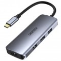 Концентратор Choetech USB-C 7-in-1 (HDMI/PD/CR/USB-A/USB-C) alum (HUB-M19-GY)