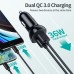 Зарядное устройство Choetech car 2хUSB-A 36W QC black (C0051-BK)