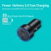 Зарядное устройство Choetech car 2хUSB-C 40W PD black (С0054-BK)
