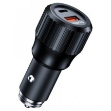 Зарядное устройство Choetech car USB-A/USB-C 63W QC3.0/PD/PPS black (TC0010-BK)