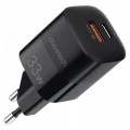 Зарядний пристрій Choetech GaN USB-A/USB-C 33W QC3.0/PD/PPS (PD5006-EU-BK)