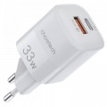 Зарядний пристрій Choetech GaN USB-A/USB-C 33W QC3.0/PD/PPS (PD5006-EU-WH)