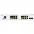Комутатор мережевий Cisco CBS350 Managed 16-port GE, PoE, 2x1G SFP (CBS350-16P-2G-EU)