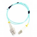 Оптический патчкорд CMS SC/UPC-LC/UPC MM (OM3) Duplex, 1m (UPC-1SCLC(МM)D(ON))