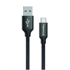 Дата кабель USB 2.0 AM to USB-C 1.0m 2.1А black ColorWay (CW-CBUC003-BK)