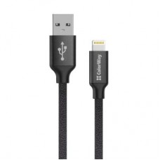 Дата кабель USB 2.0 AM to Lightning 2.0m black ColorWay (CW-CBUL007-BK)