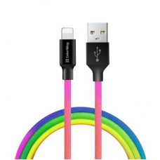 Дата кабель USB 2.0 AM to Lightning 1.0m multicolor ColorWay (CW-CBUL016-MC)