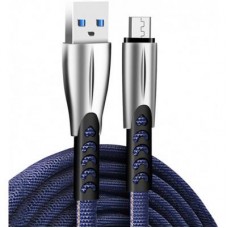 Дата кабель USB 2.0 AM to Micro 5P 1.0m zinc alloy blue ColorWay (CW-CBUM011-BL)