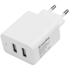 Зарядний пристрій ColorWay 2USB AUTO ID 4.8A (24W) (CW-CHS016-WT)