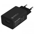 Зарядний пристрій ColorWay 1USB Quick Charge 3.0 (18W) black + cable Lightning (CW-CHS013QCL-BK)