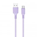 Дата кабель USB 2.0 AM to USB-C 1.0m soft silicone violet ColorWay (CW-CBUC044-PU)