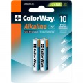 Батарейка ColorWay AAA LR03 Alkaline Power (лужні) * 2 blister (CW-BALR03-2BL)
