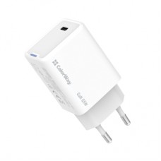Зарядное устройство ColorWay GaN Mini 65W PD Port PPS USB-C white (CW-CHS049PD-WT)