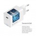 Зарядное устройство ColorWay GaN Mini 65W PD Port PPS USB-C white (CW-CHS049PD-WT)
