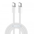 Дата кабель USB-C to USB-C 2.0m (braided cotton) (PD Fast Charging 60W) 3.0А grey ColorWay (CW-CBPDCC068-GR)