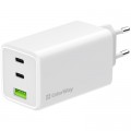 Зарядний пристрій ColorWay C101B GaN Mini 100W PD PPS 2xUSB-C + USB-A white (CW-CHS061PD-WT)