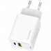 Зарядний пристрій ColorWay C101E GaN Mini 45W PD PPS USB-C + USB-A QC4.0 white (CW-CHS060PD-WT)
