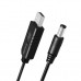 Кабель живлення USB to DC 5.5x2.5mm 12V 1.0m black ColorWay (CW-CBUD067-BK)