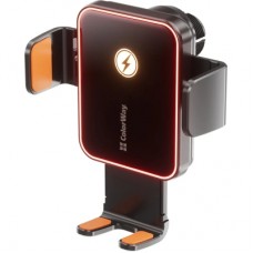 Універсальний автотримач ColorWay Ultra-mini. автозажим, Wireless Charger 15W Black (CW-CHAW069Q-BK)