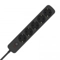 Сетевой фильтр питания ColorWay CCA-3G1MM 5 розеток, 5m Black (CW-PSEA1055BK)