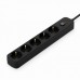 Сетевой фильтр питания ColorWay CCA-3G1MM 5 розеток, 5m Black (CW-PSEA1055BK)