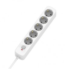 Сетевой фильтр питания ColorWay CCA-3G1MM 5 розеток, 5m White (CW-PSEA1055W)
