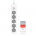 Сетевой фильтр питания ColorWay CCA-3G1MM 5 розеток, 5m White (CW-PSEA1055W)