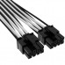 Кабель живлення video power 12+4pin PCIe Gen 5 12VHPWR 600W black/white Corsair (CP-8920333)