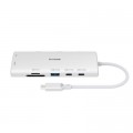 Концентратор D-Link USB-C 10-in-1 2xHDMI + 1xRJ45 1000Mbps + 2xUSB-C + USB 3.1 + USB 3.0 + SD + TF silver (DUP-A01)