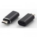 Переходник Lightning (female) to microUSB (male) black Dengos (ADP-012)