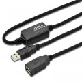 Дата кабель USB 2.0 AM/AF 10.0m active Digitus (DA-73100-1)