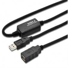 Дата кабель USB 2.0 AM/AF 10.0m active Digitus (DA-73100-1)