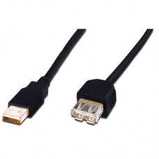 Дата кабель USB 2.0 AM/AF 3.0m Digitus (AK-300200-030-S)