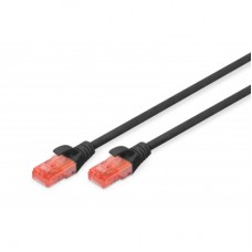 Патч-корд 0.5м, CAT 6 UTP, AWG 26/7, Cu, LSZH, black Digitus (DK-1617-005/BL)