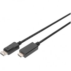 Кабель мультимедійний DisplayPort to HDMI 2.0m UHD 4K, M/M type A Digitus (AK-340303-020-S)