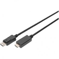 Кабель мультимедийный DisplayPort to HDMA 2.0m UHD 4K, M/M type A Digitus (AK-340303-020-S)