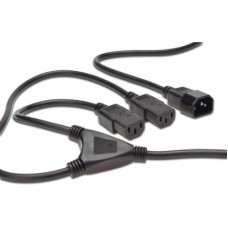 Кабель питания C14 to 2xC13 1.7m Digitus (AK-440400-017-S)